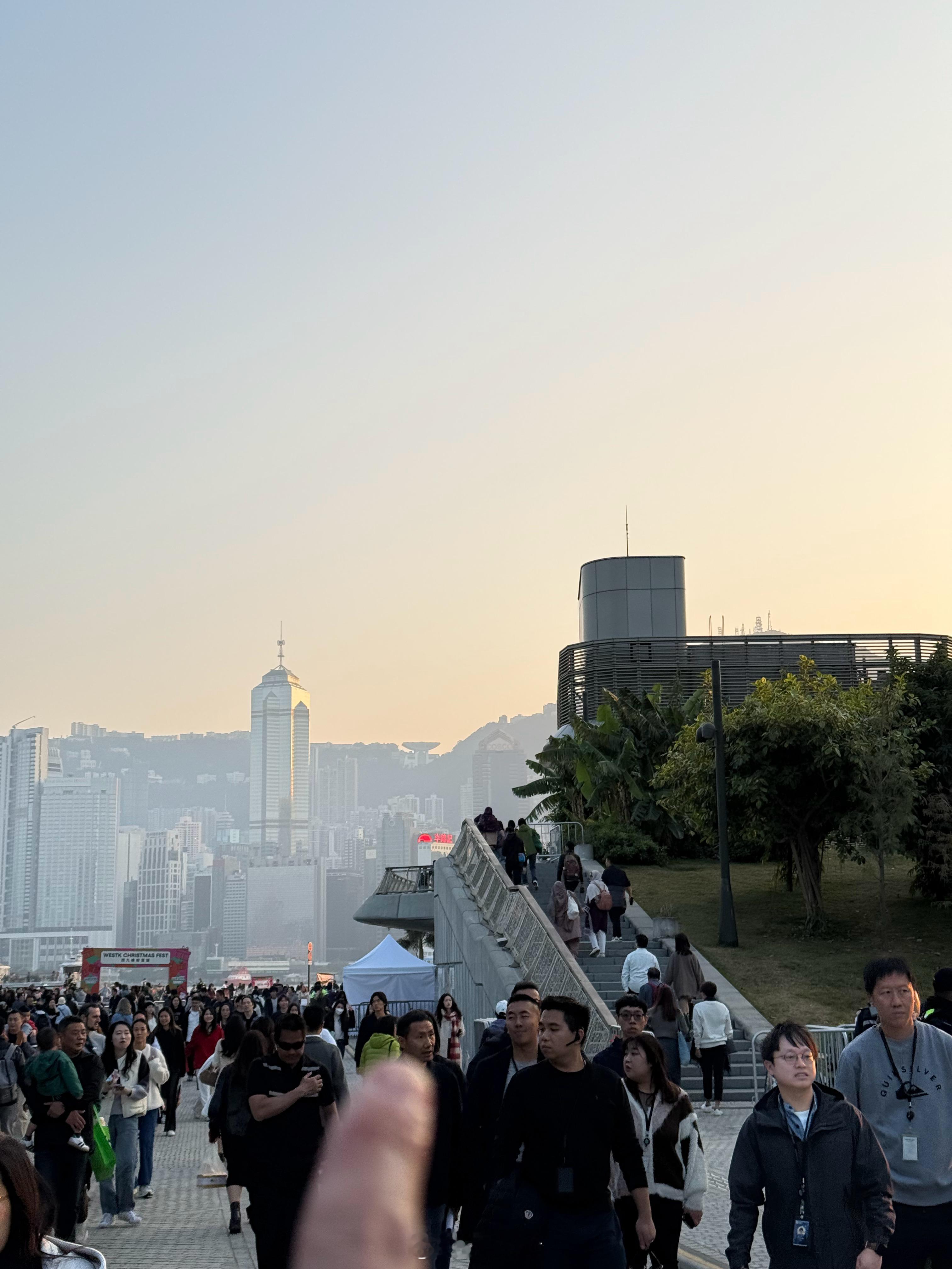 来维港看日落🌅绝美！！  