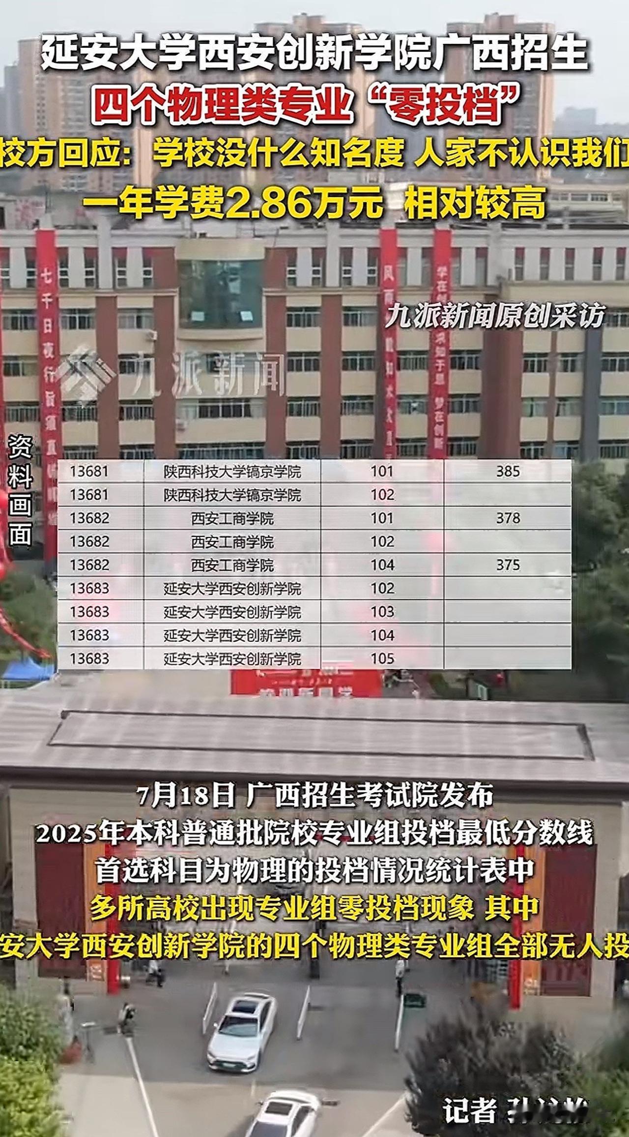 #MCN双量进阶计划#“这就尴尬了！”据媒体报道，延安大学创新学院在广西招生，四
