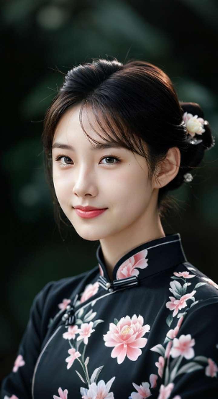 AI扩图 AI旗袍雅韵