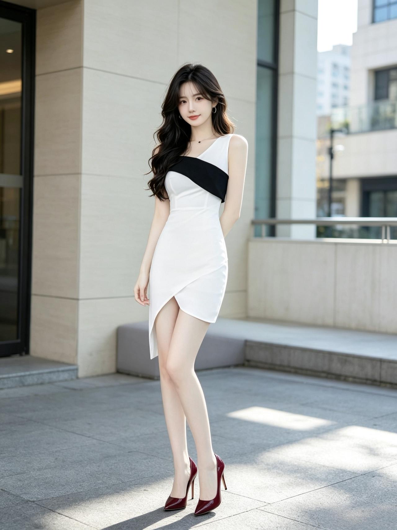 优雅白裙搭配红高跟鞋，都市女性时尚穿搭指南👗👠什么样的穿搭可以成为气质女神?