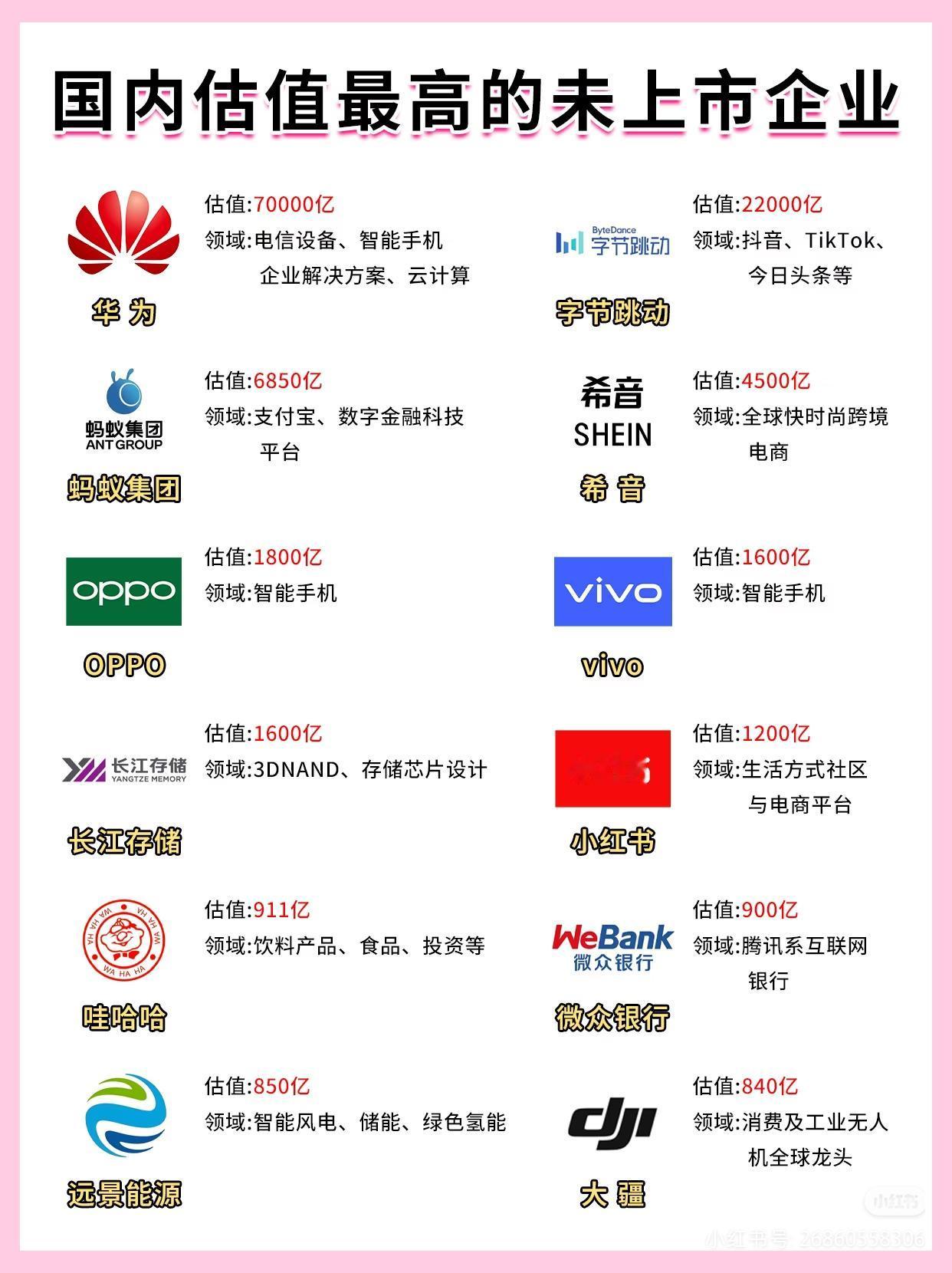 国内估值最高的未上市企业，这才是中国的“隐形巨头”📊
 
很多人只盯着上市公司