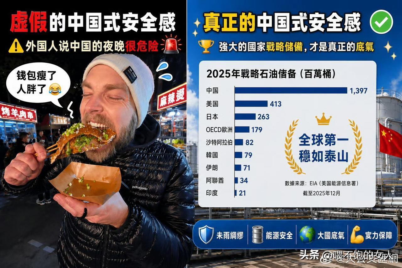 露馅子了？
全球第一，稳如泰山，这石油储备不得了啊，这个数据可是来自于美国能源信