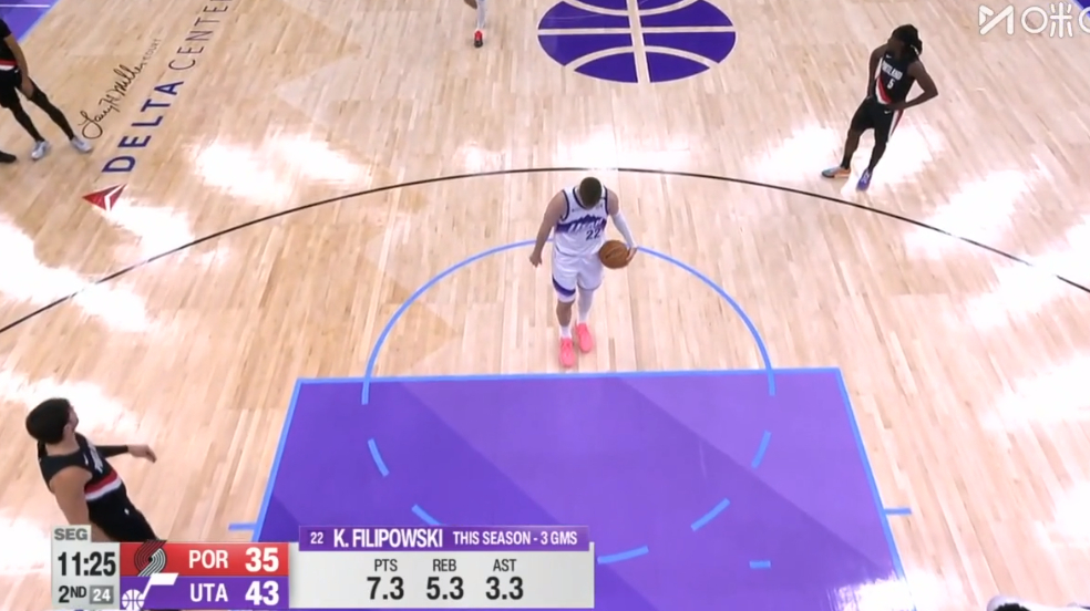 爵士主场这暖紫色对眼睛十分友好 ​​​