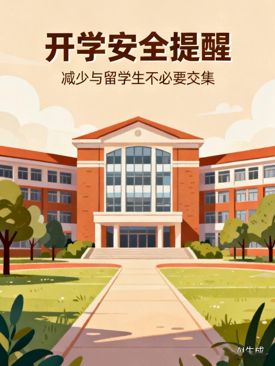 开学直接划红线！辅导员提醒女生少去留学生活动区域
 
开学第一课，辅导员直白提醒