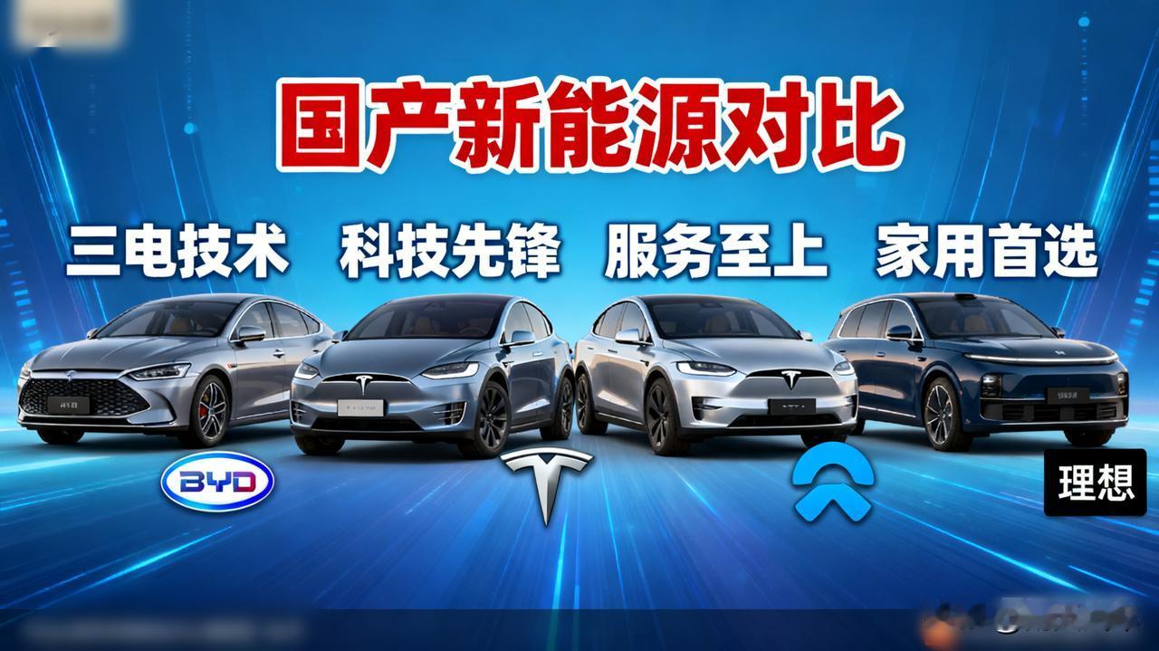 比亚迪、特斯拉、蔚小理，国产新能源到底哪家强？

开了朋友的特斯拉Model 3