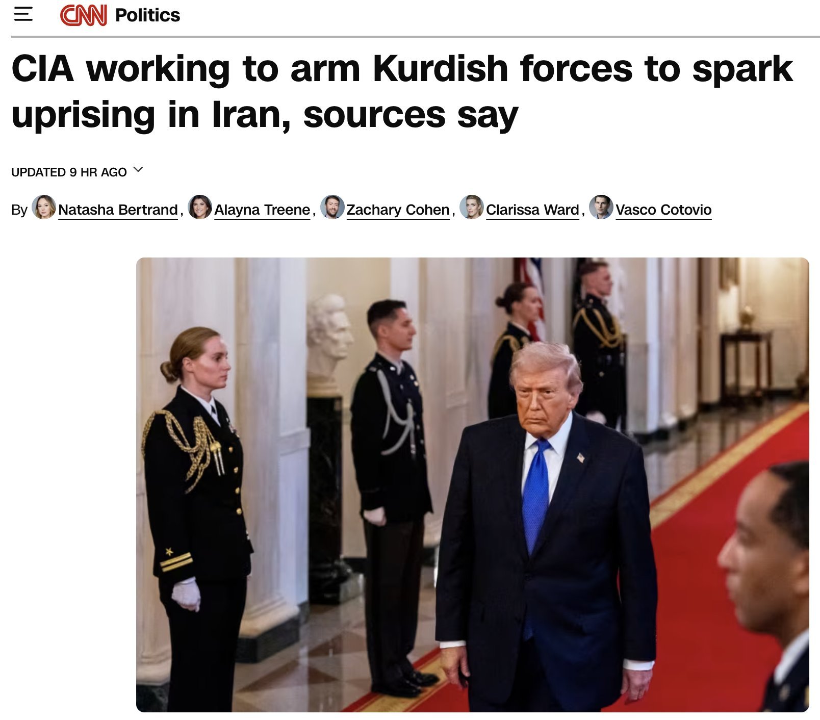 美国中央情报局（CIA）正准备在伊朗开辟“第二战线”：武装库尔德人以打击伊朗政权