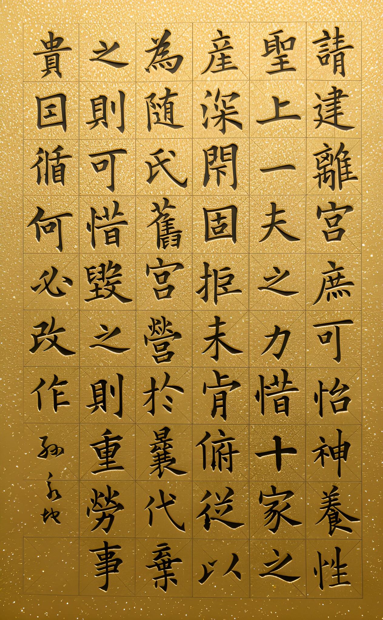 青溪欧楷临作笔法点评

这幅临作以欧楷《九成宫》的严谨结体为基底，同时巧妙融入了