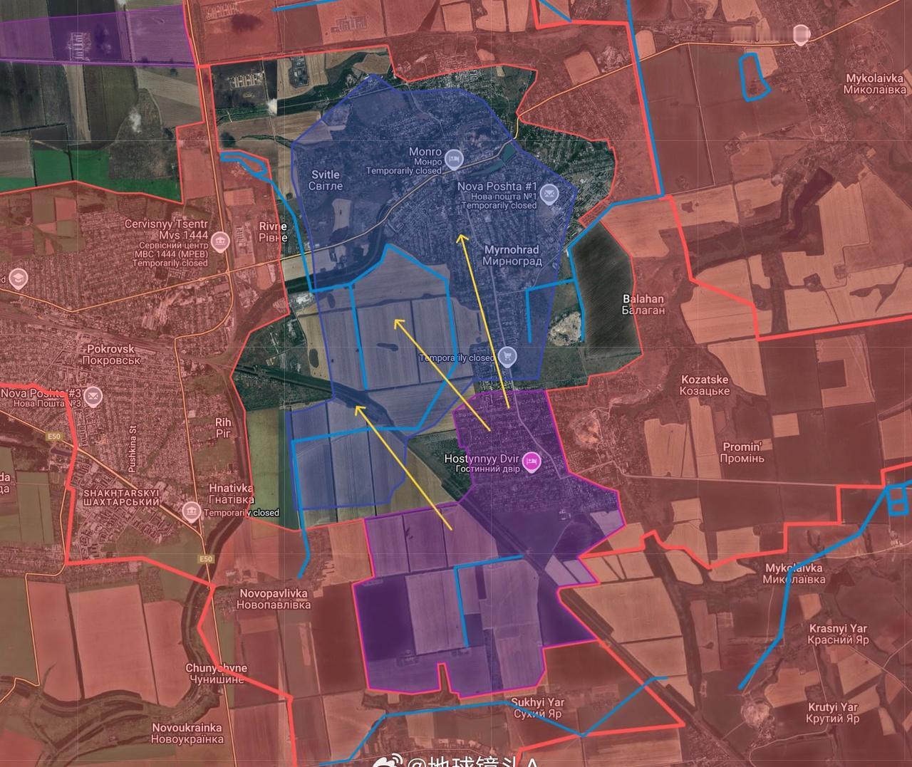 红军城
这两天米尔诺格勒的地面战斗强度大幅度降低，特别是在南部地区。
负责该区域