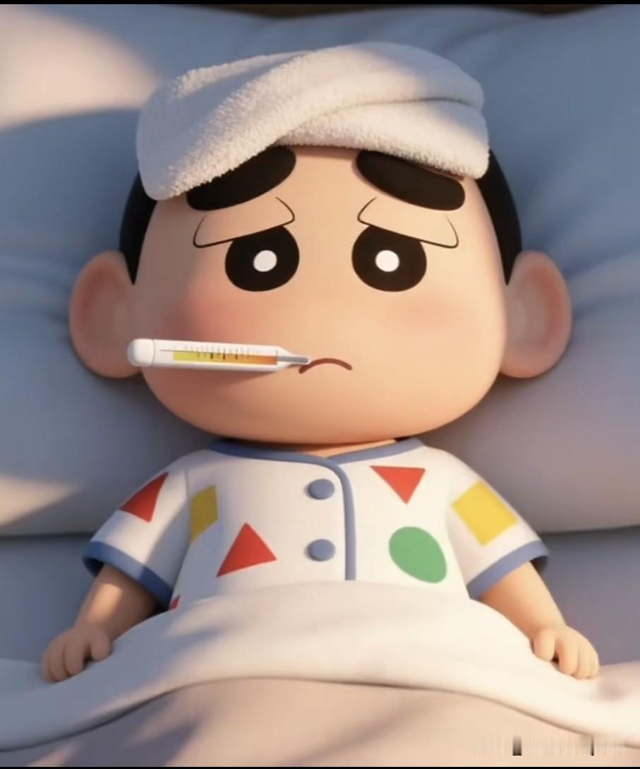 孩子一感冒就变成三眼皮
自从星期日生病以来，
就一直请假在家休息，
昨天看着状态