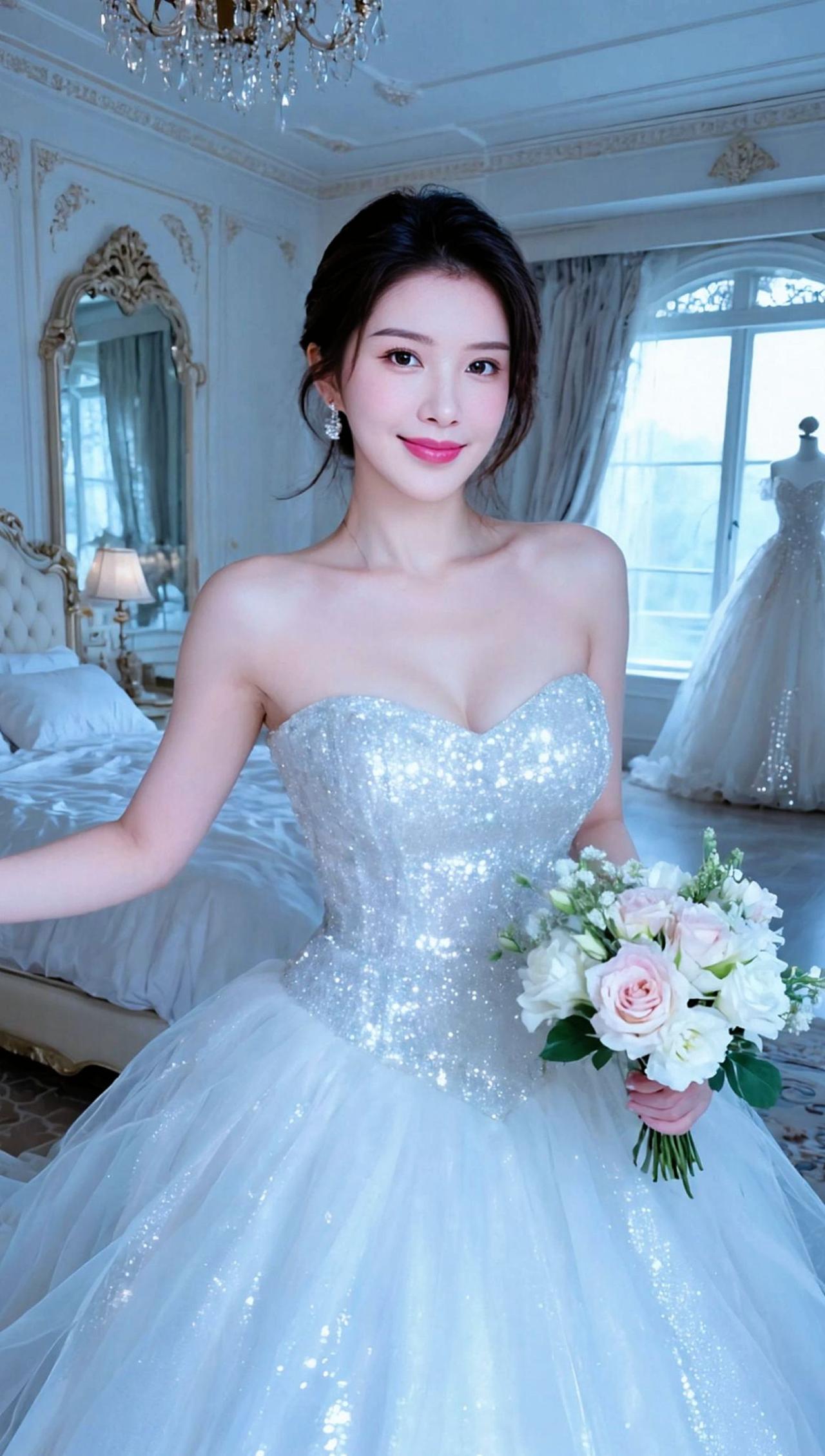 AI丰满婚纱写真 随变ai随便玩