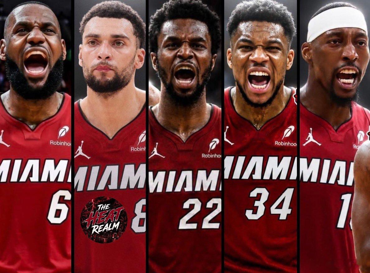 美媒畅想了热火新赛季首发五虎，简直恐怖！迈阿密热火nba交易詹姆斯回应离开湖人