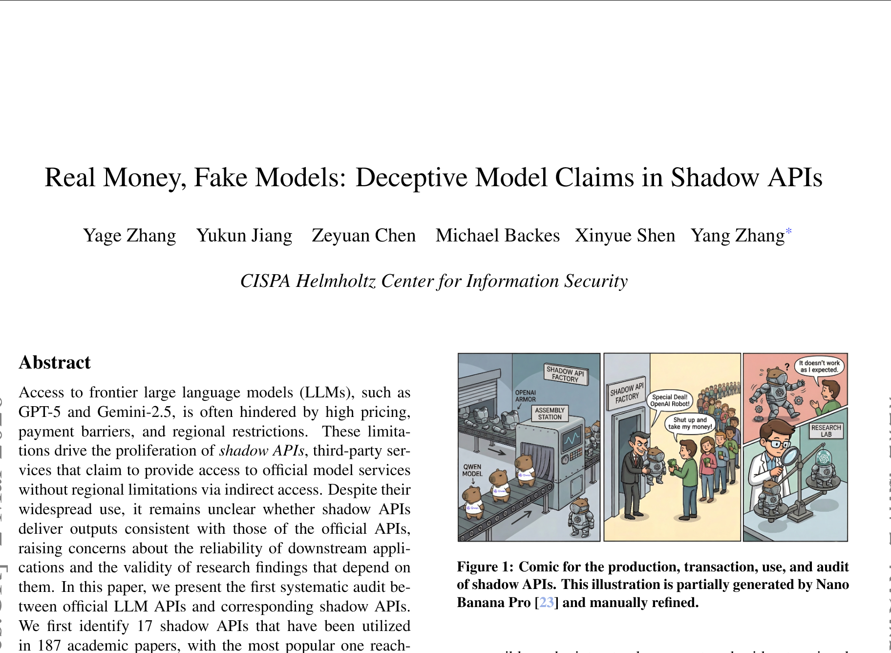 非官方的大模型API靠谱吗？arxiv.org/pdf/2603.01919这篇