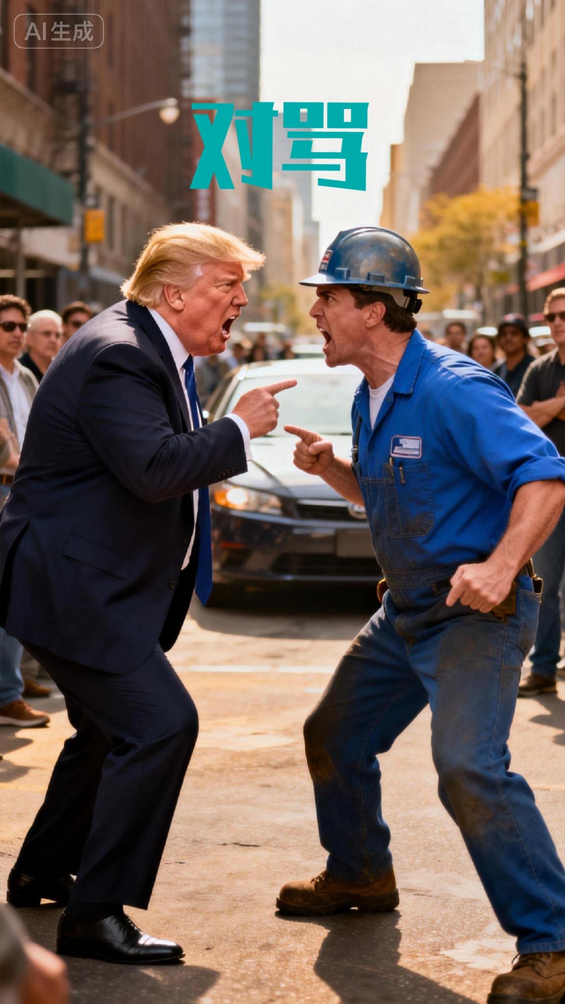 特朗普竟与工人对骂，这剧情编剧都不敢这么编！他可真是“个性”十足！
当地时间13