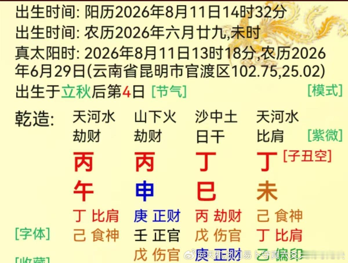 易卜一道馆恭贺昆明官渡区杨府喜添贵子！天机之门文化祝愿麟儿降临，阖家欢欣，福气满