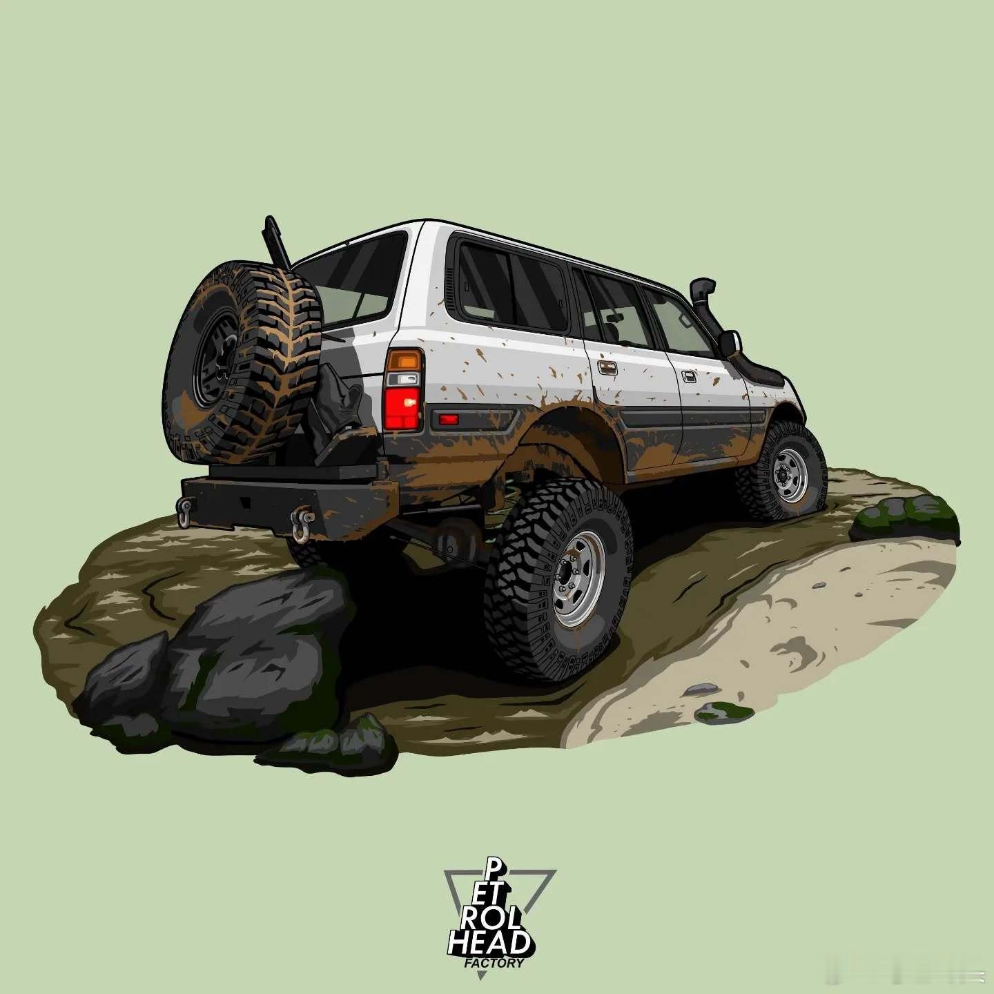 陆地巡洋舰  Land Cruiser 80 playing on river!