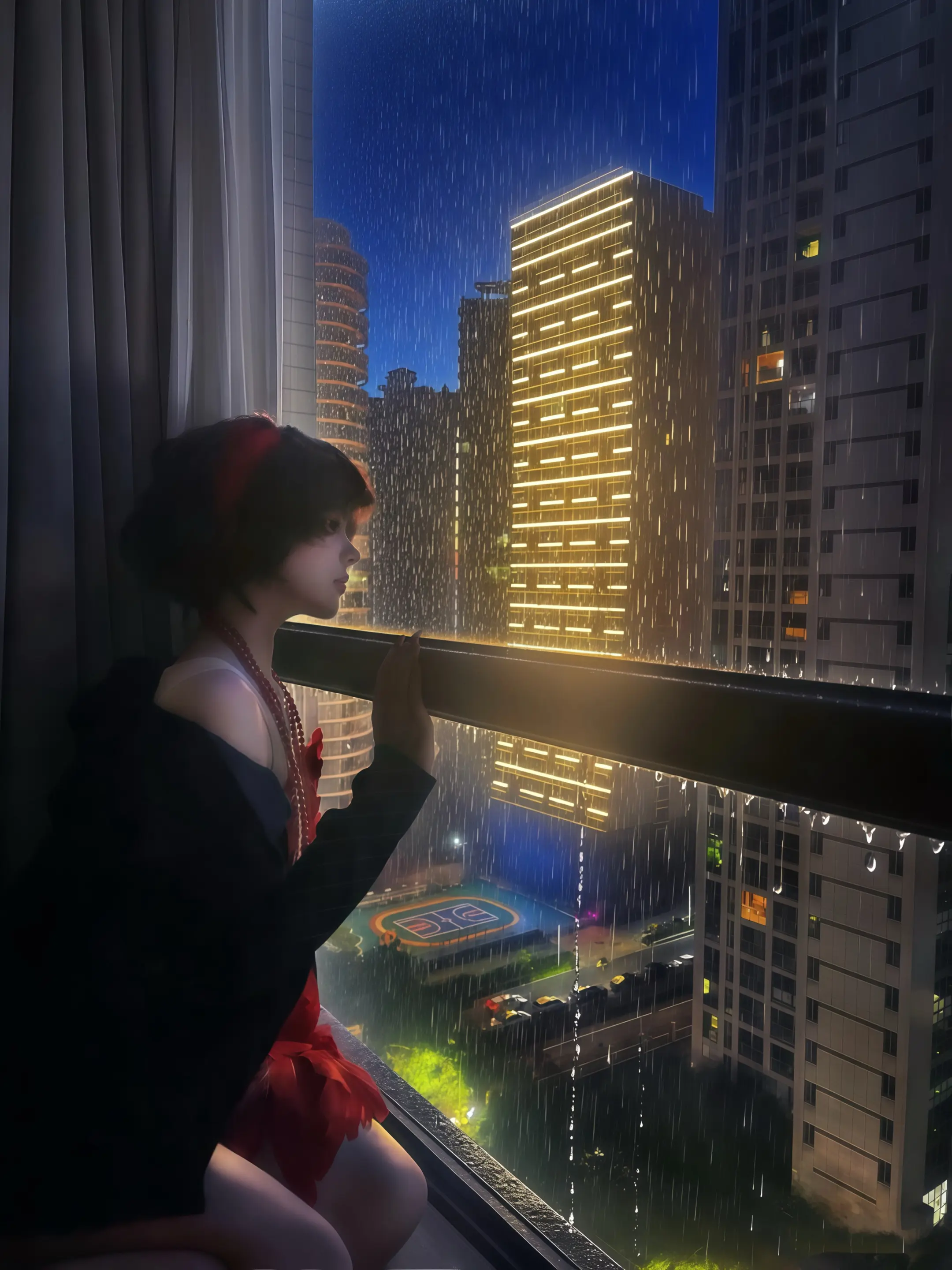 曾在无数个雨夜记起你。