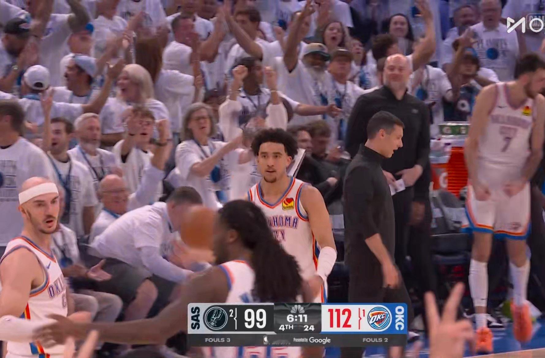 NBA 有什么办法呢，又是麦凯恩。马刺vs雷霆