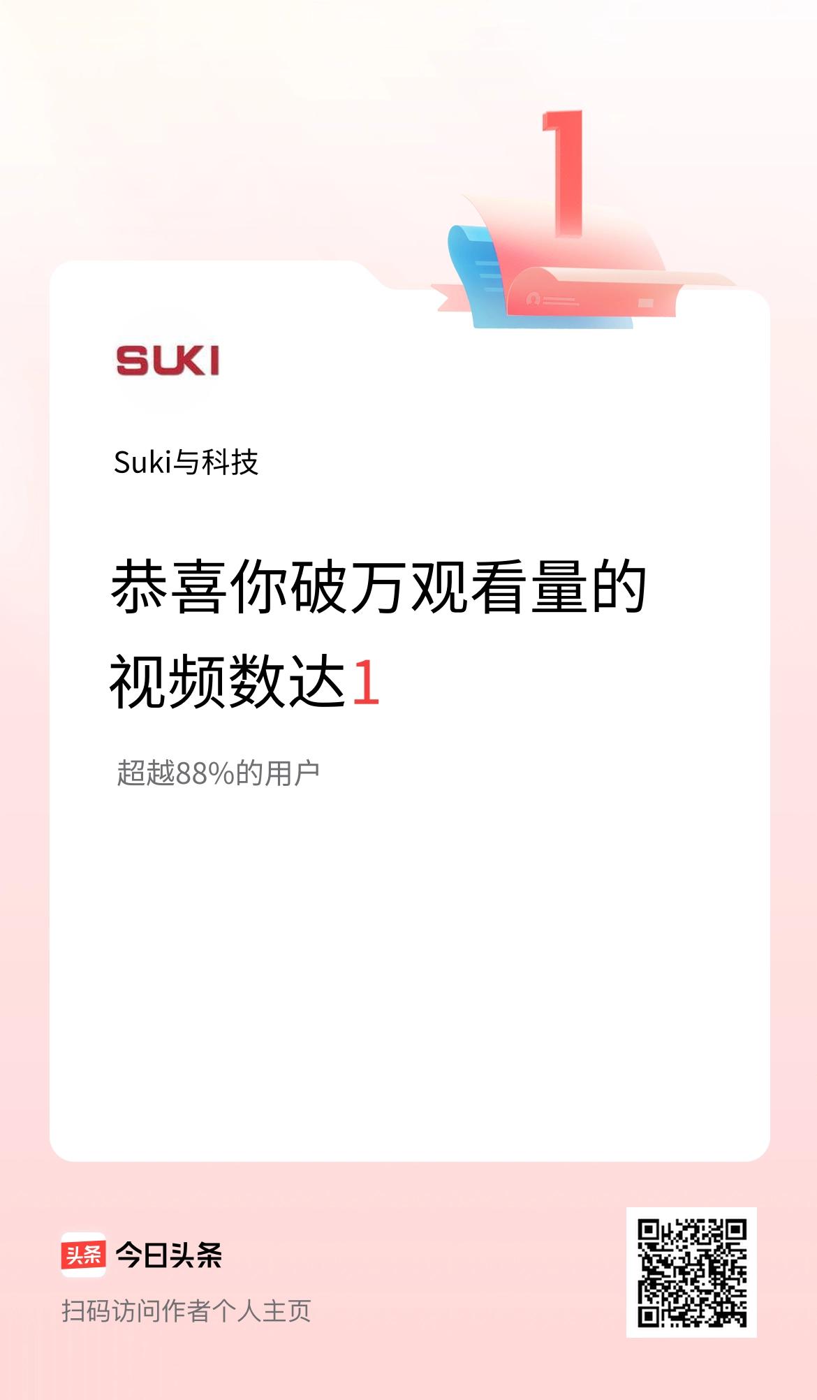 我在头条有1条视频播放量破万了！