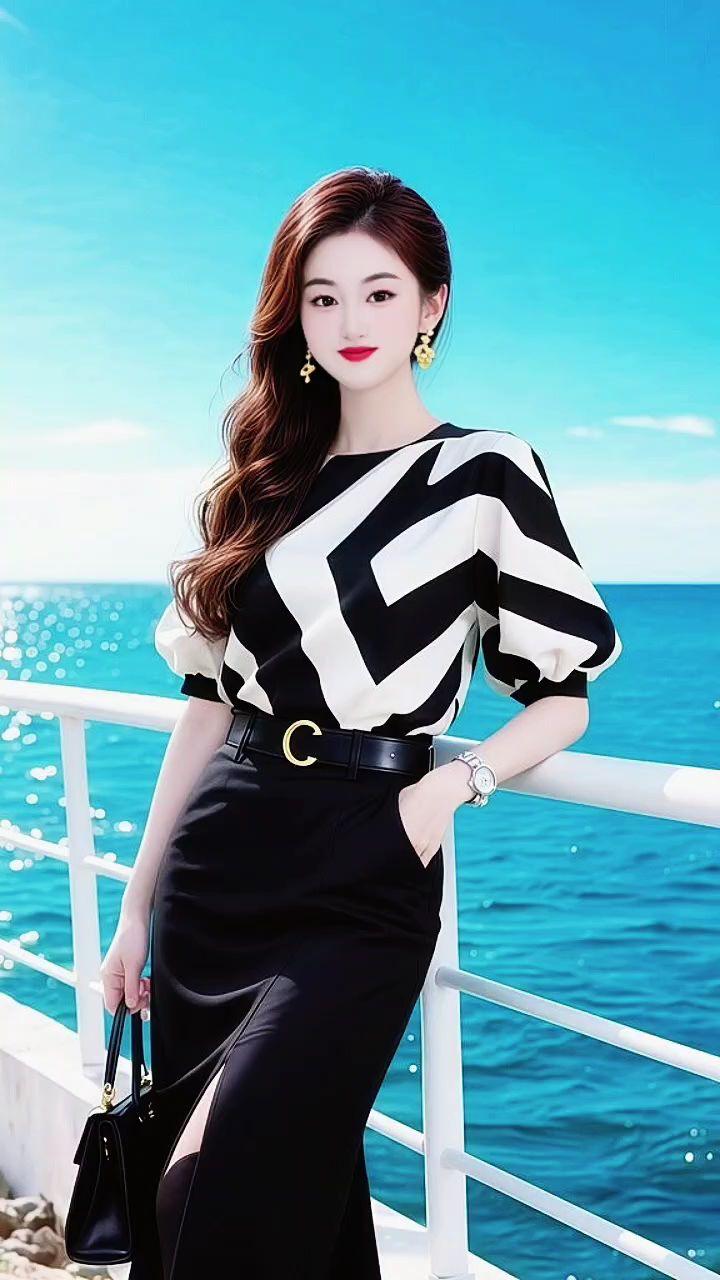 优雅气质海边穿搭 海边穿搭 海边度假穿搭 游艇穿搭 夏日简约穿搭