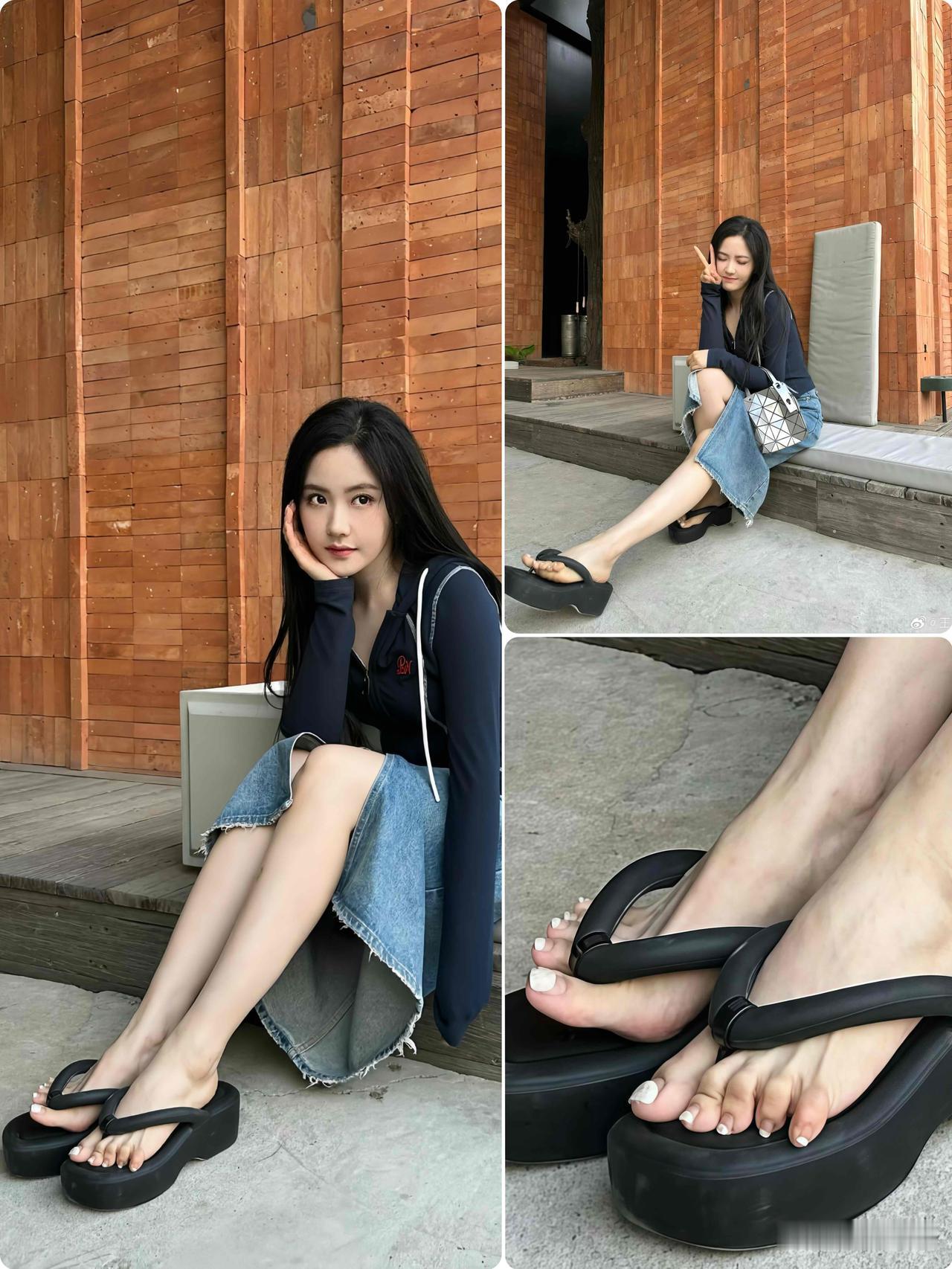 王艺瑾整套氛围感穿搭，最后赢的居然是一双厚底拖