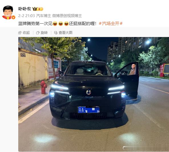 蓝牌腾势好帅，还是我上海大牌额度能不能弄一个蓝牌上啊大v聊车