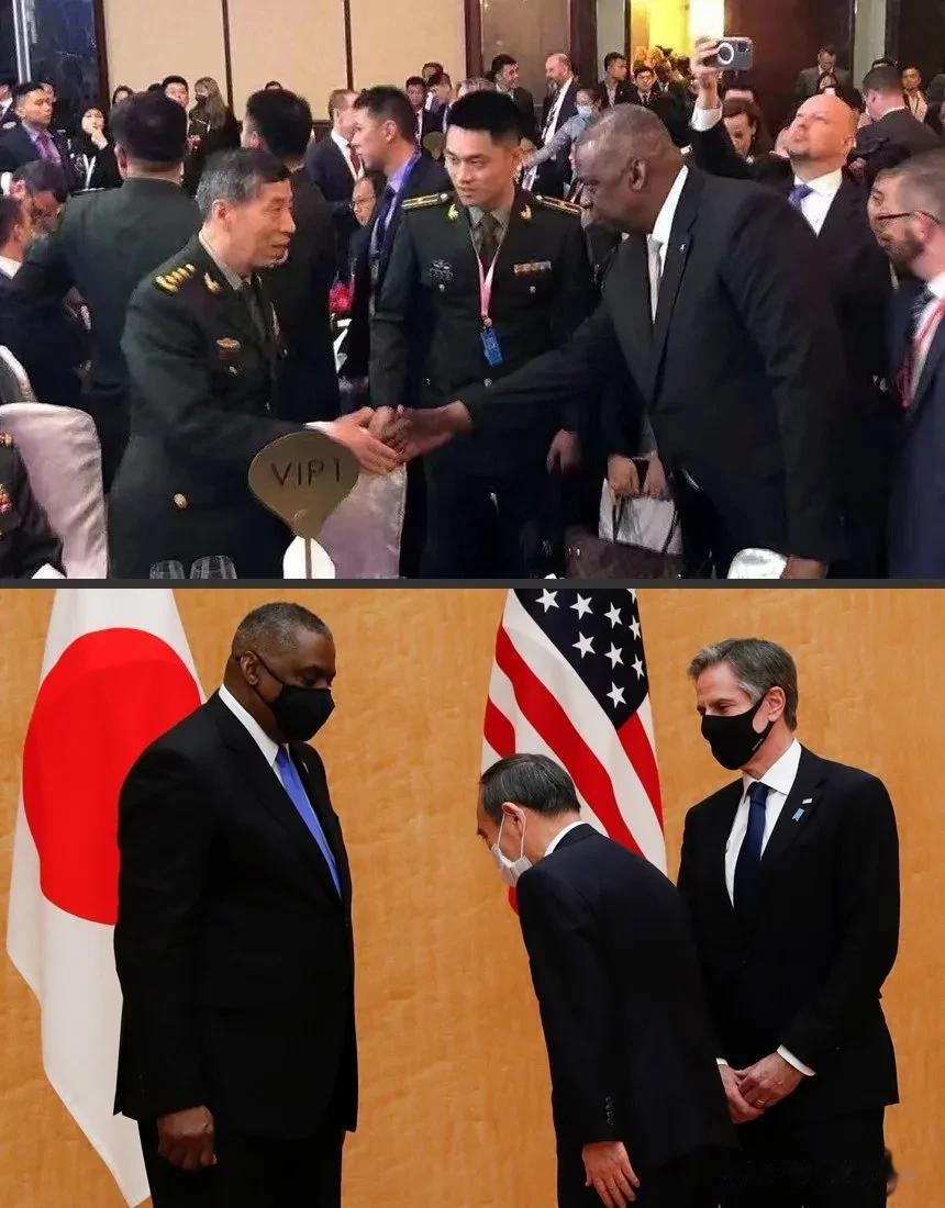 同样都是他，美国国防部长奥斯汀对中国和日本的态度是截然不同的，他在中国人面前傲慢