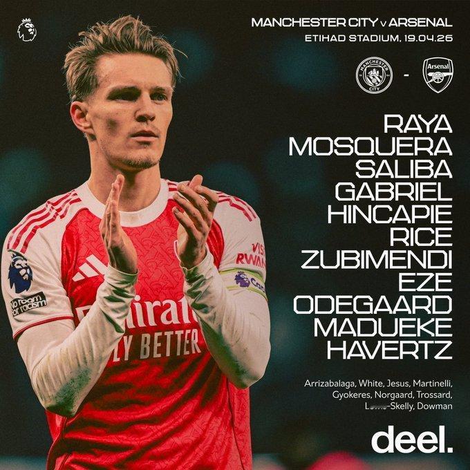 阿森纳首发来了！曼城vs阿森纳 英超联赛 马上见分晓