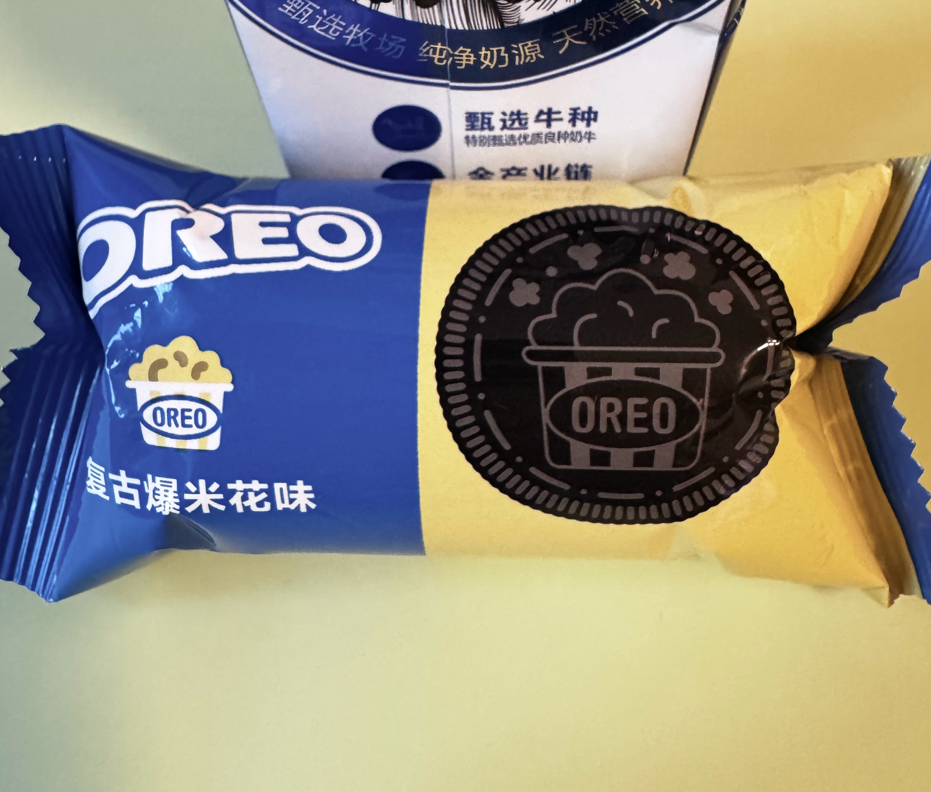 爆米花味的奥利奥🍪好吃😋 