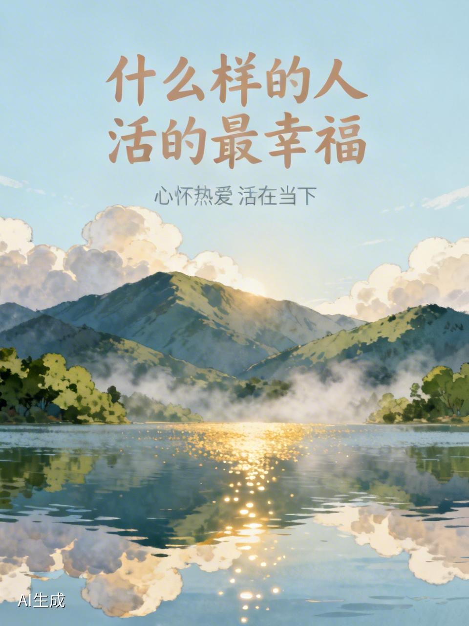 什么样的人活得最幸福？我觉得是知足常乐、心怀感恩、有爱与目标的人。
很多人以为财