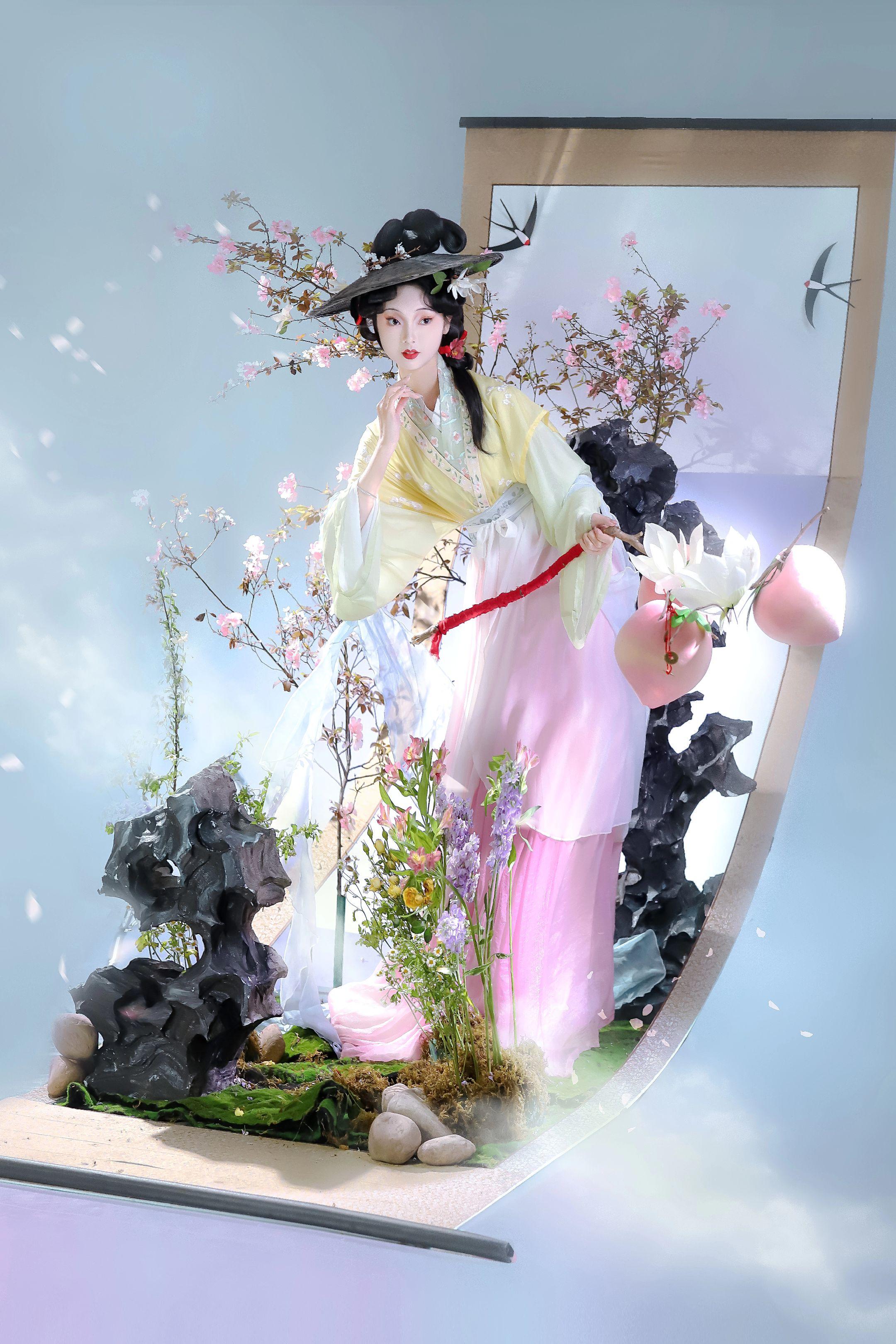 百花迎春｜画中仙。画中仙2.0来喽春天与汉服有多适配