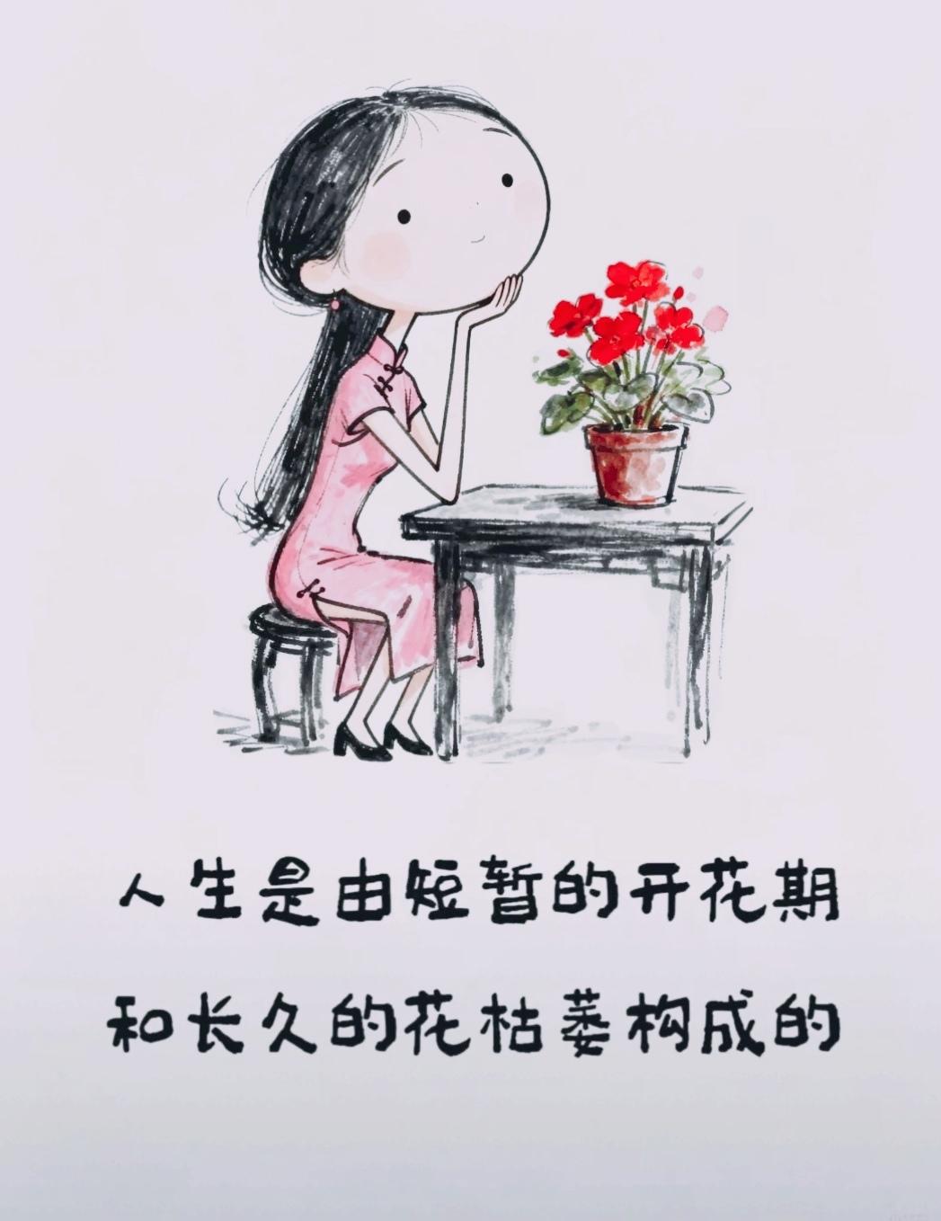 慢半拍的花也灿烂，
各按其时成为美好。