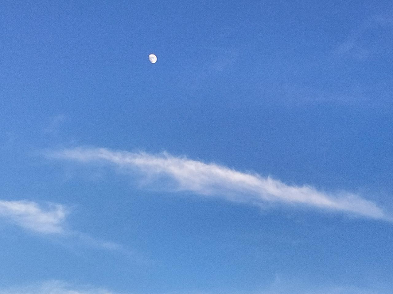 随手拍张天空照想家的时候，抬头望望月亮。