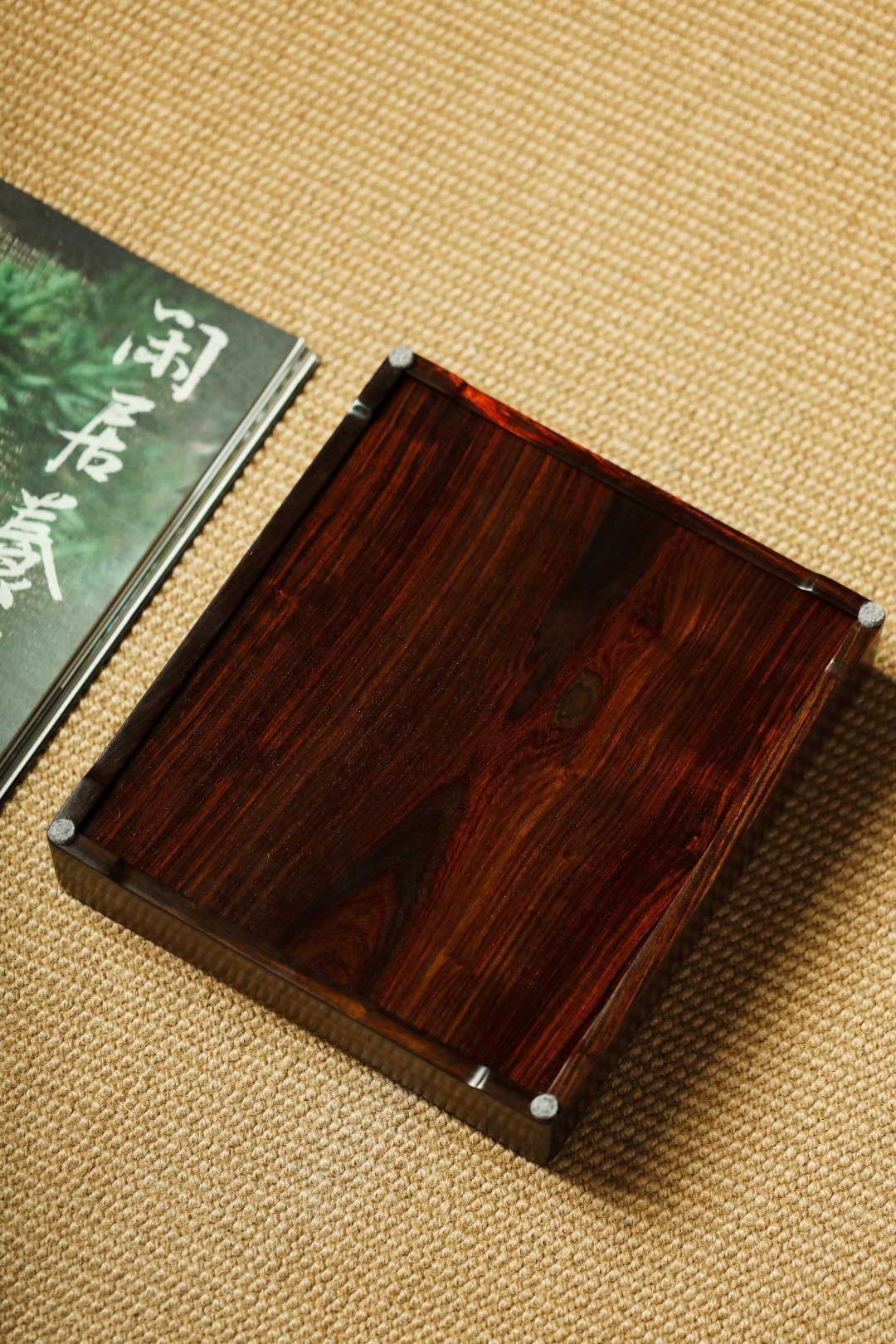 酸枝x百宝嵌【多子多福】普洱茶盒酸枝 独板 老料制，榫卯抽拉式，百宝镶嵌，配色清