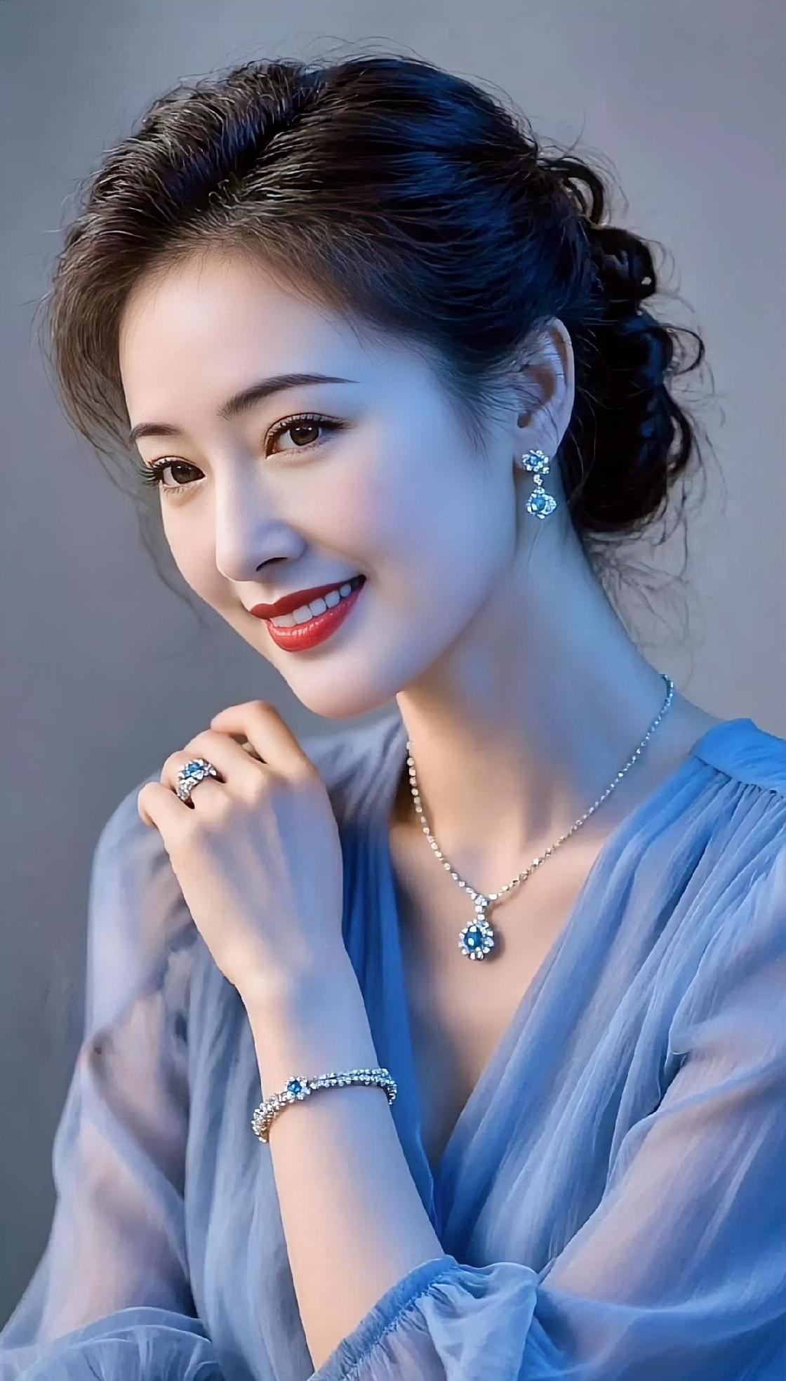 蓝雾微光

薄纱轻笼，染就一抹晴蓝，

你浅笑，如清泉淌过心间。

卷发微挽，透