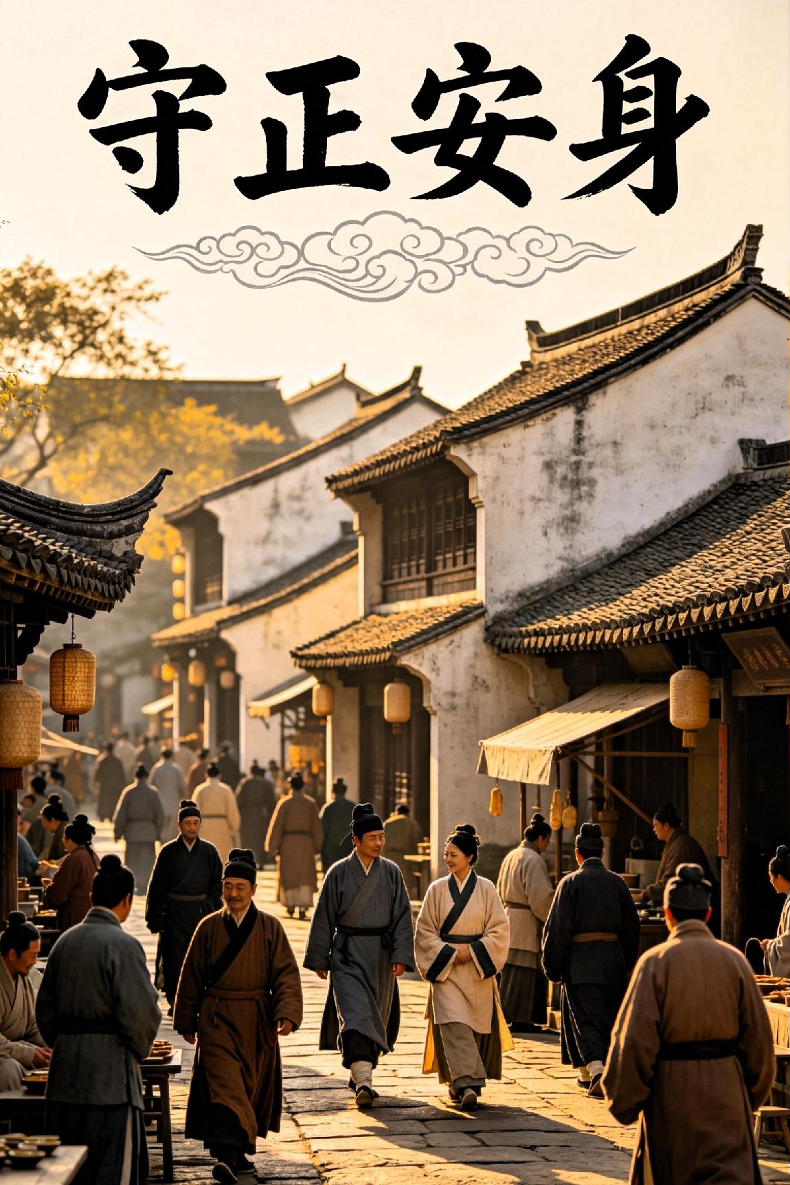 七律·守正安身

 
摒除尘俗乱纷繁，素抱清襟守本端。

利锁名缰随手弃，闲言浮