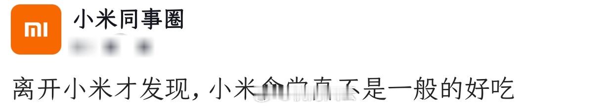 哈哈哈，建议小米食堂搞个堂食外卖，这样，西二旗附近的打工牛马也有口福了