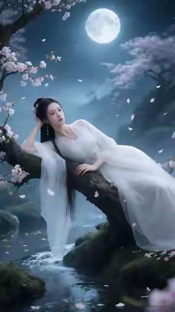 上联：月满澄湖铺玉镜
下联:   广寒宫中霓裳舞
这下联挺有想象力，把广寒宫的曼