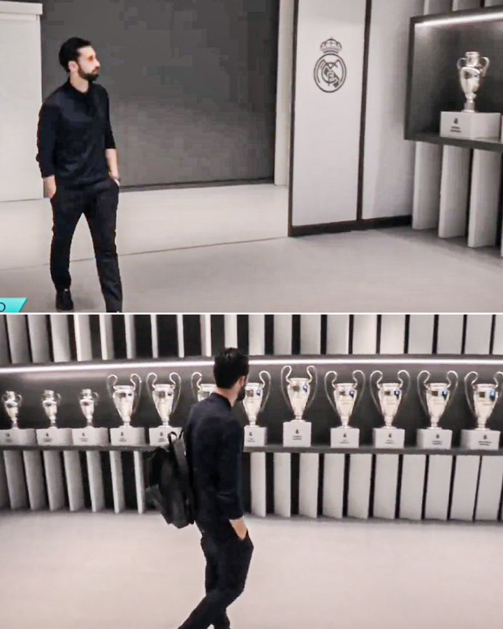 今天，阿尔瓦罗·阿尔韦罗亚在前往圣地亚哥·伯纳乌球场之前，在皇家马德里15座欧冠