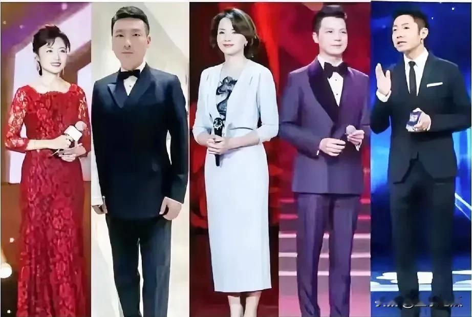 五位央视主持人每一位都才华横溢，你更喜欢哪一位呢？
①康辉：主持风格稳重。在镜头