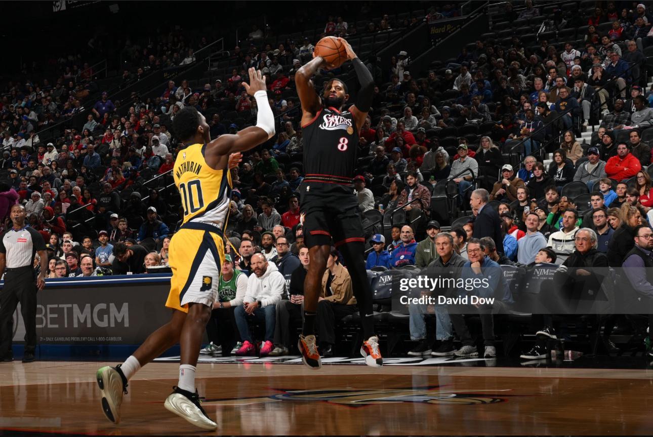 全场比赛结束：76人队主场115-105战胜步行者！控锋回归！乔治今日上场33分