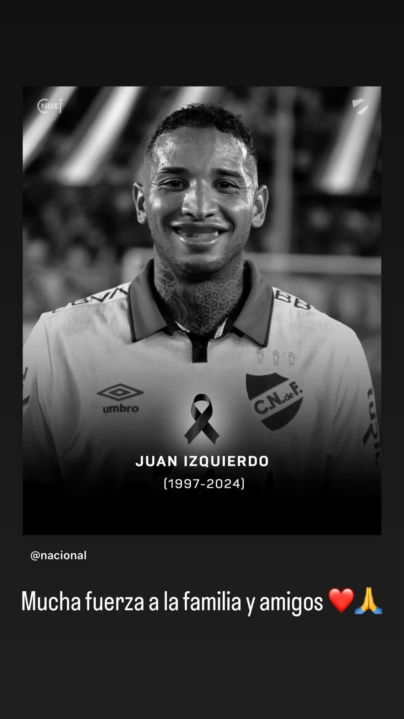 【IG Story】乌拉圭球员Juan Izquierdo去世 ​​​