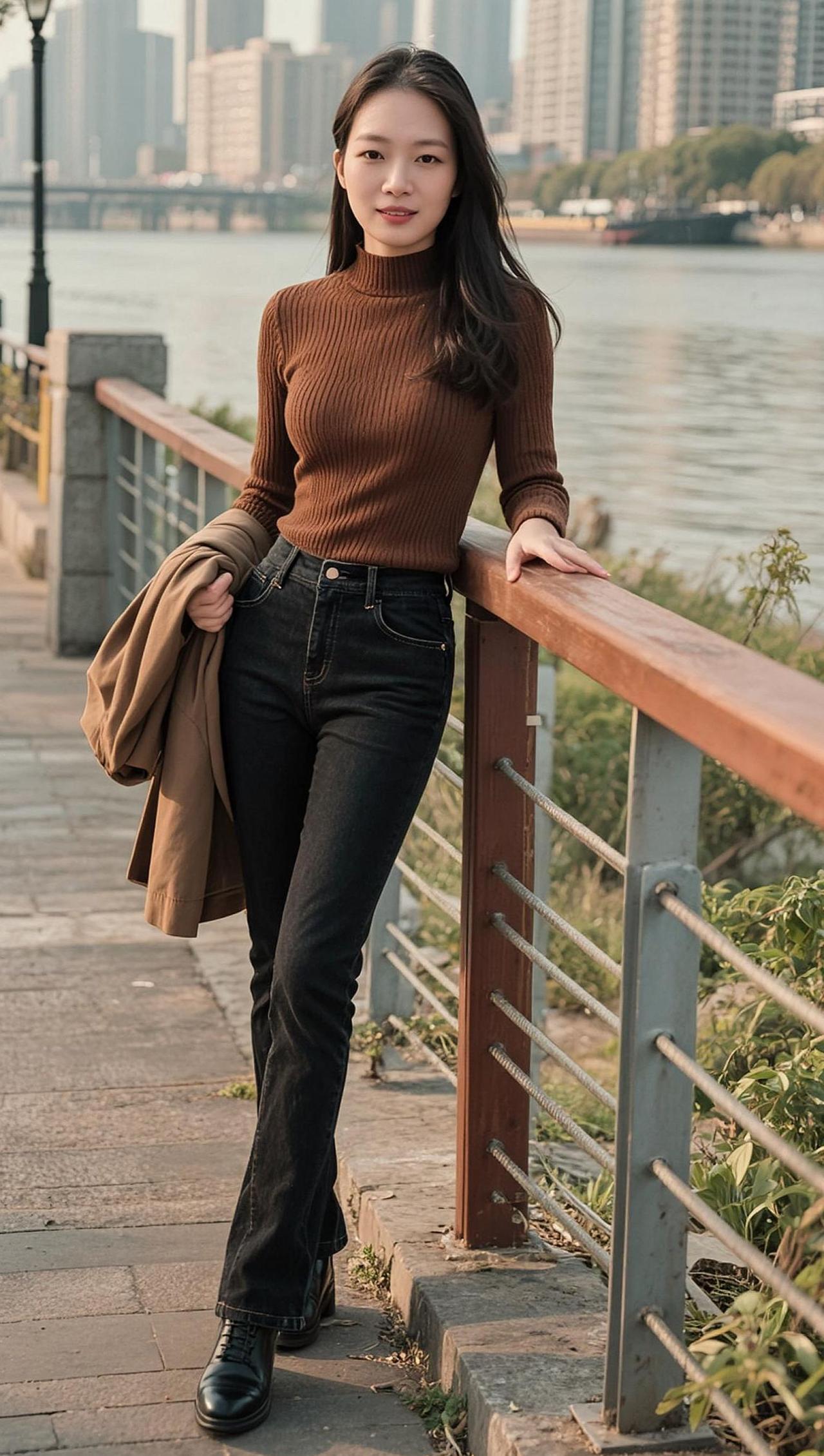 AI都市河畔照 我的乡村生活 时尚写真气质女神热门