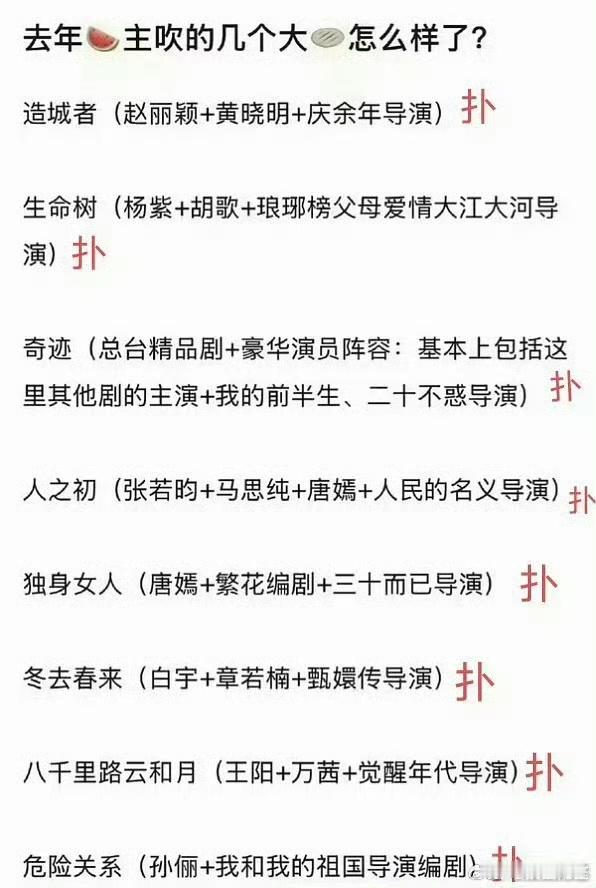 一般来说这种大饼扑了以后主创和粉都会低调些但有的人扑出圈儿了还想着靠题材拿奖怎么