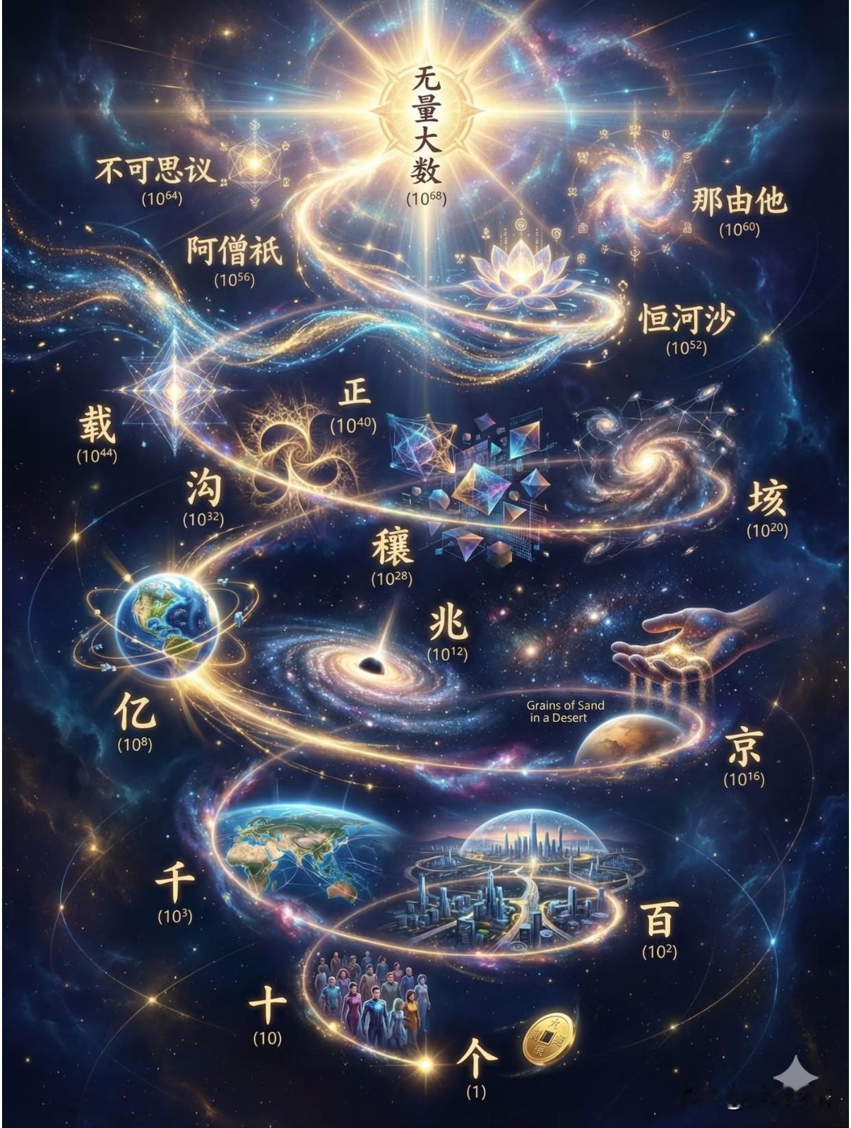 原来“亿”只是计数界的入门款！

小时候觉得“亿”就是顶了天的数字，做梦都不敢想