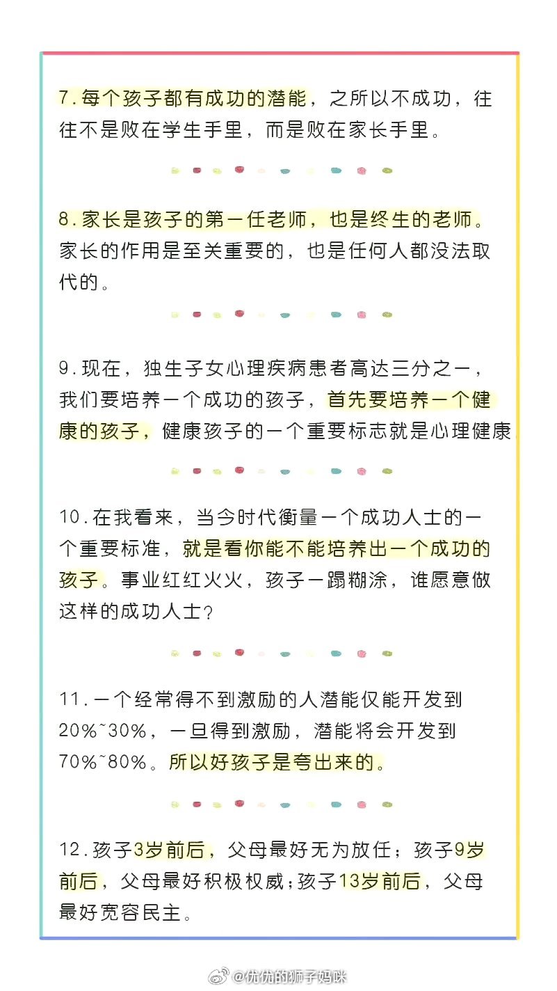 好孩子是夸出来的 