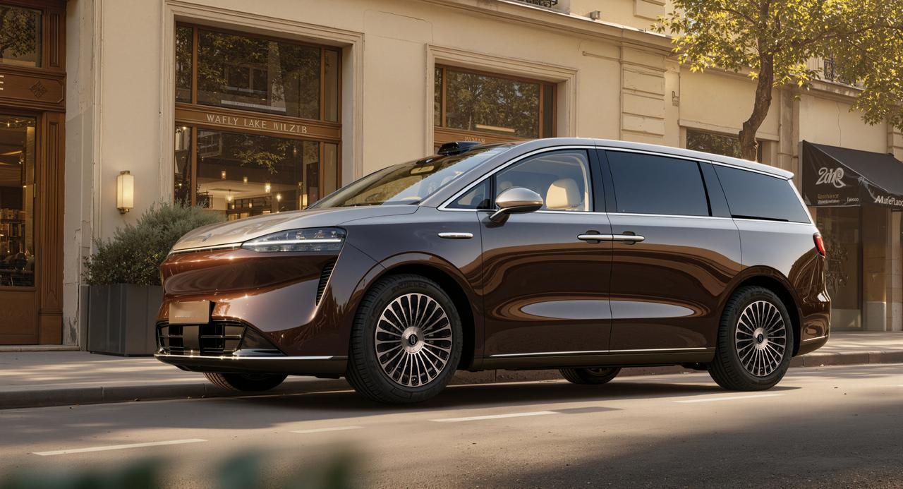 不用再脑补了，智界V9实车曝光了，定位50W级高端MPV，纯色和大双拼干净利落，