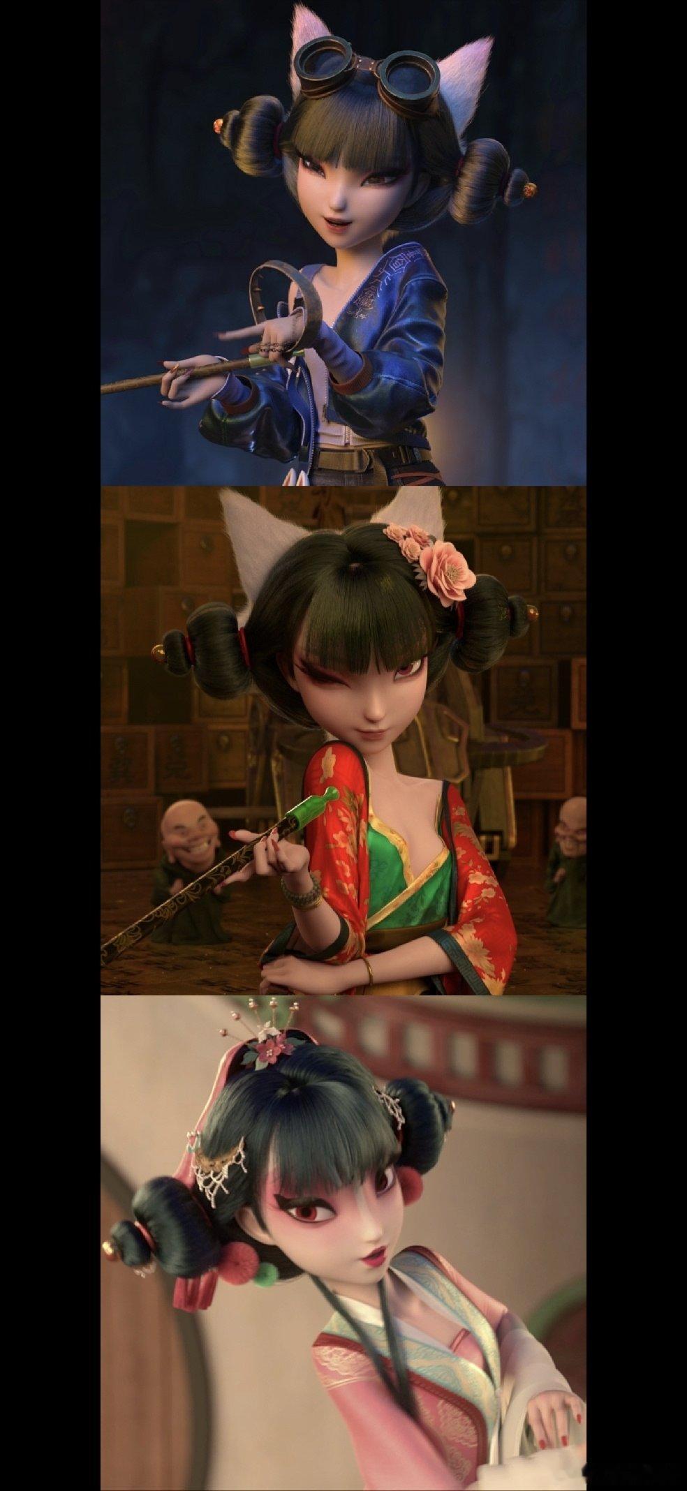 #宝青坊主新造型来袭#这次的戏服真是让人眼前一亮！红绿搭配，本以为会俗气，但在她