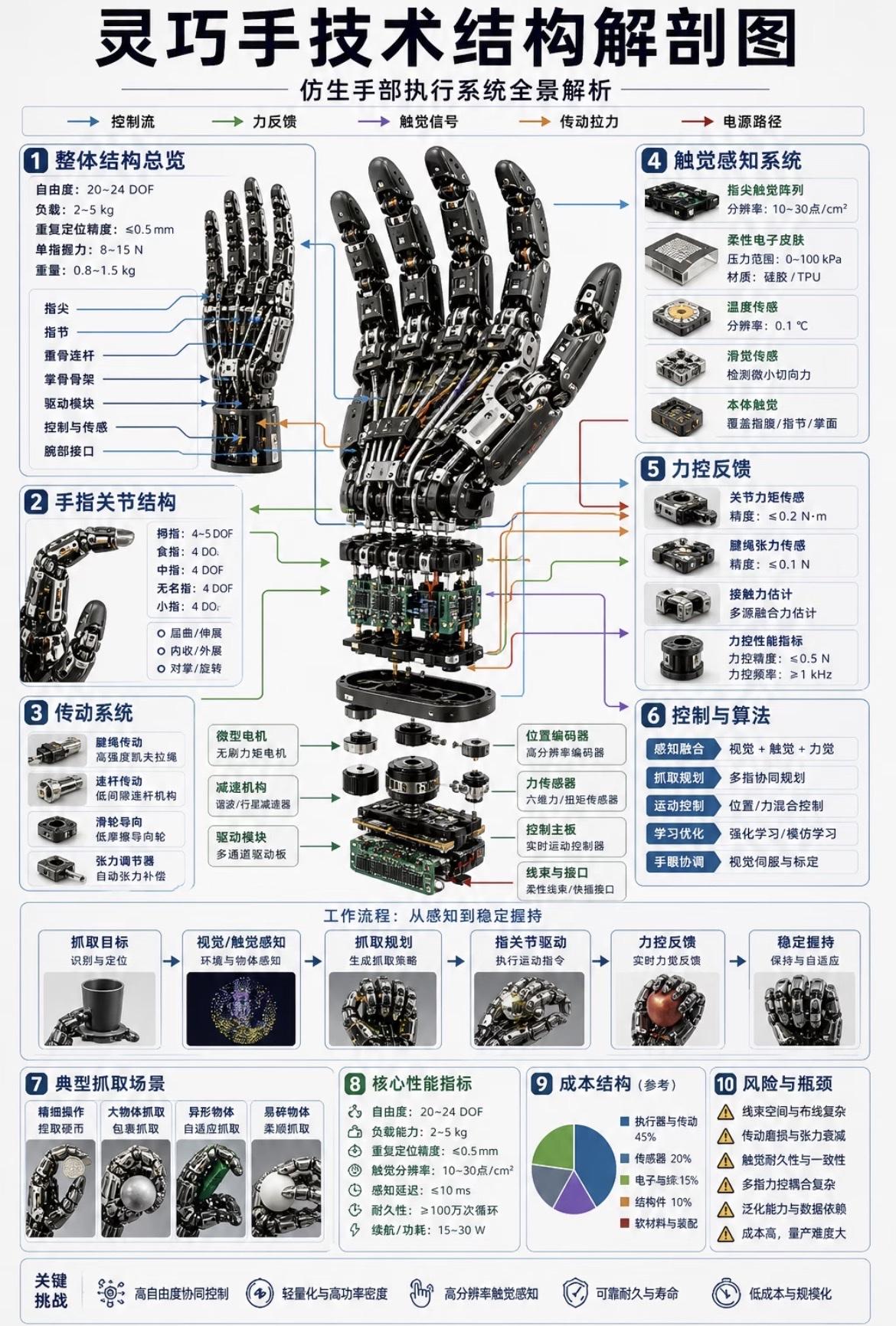 机器人灵巧手结构解析图