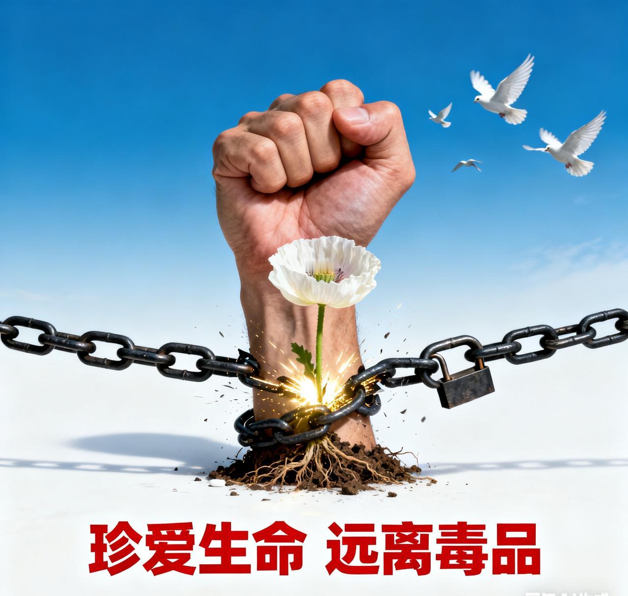 珍爱生命，远离毒品。
珍爱生命，远离毒品。