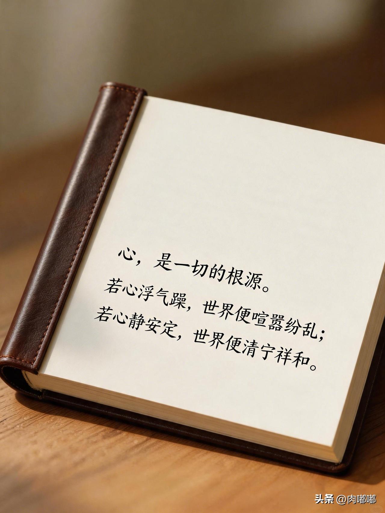 心是一切的根源。若心浮气躁，世界便喧嚣纷乱；若心情安定，世界便清宁祥和。[祈祷]